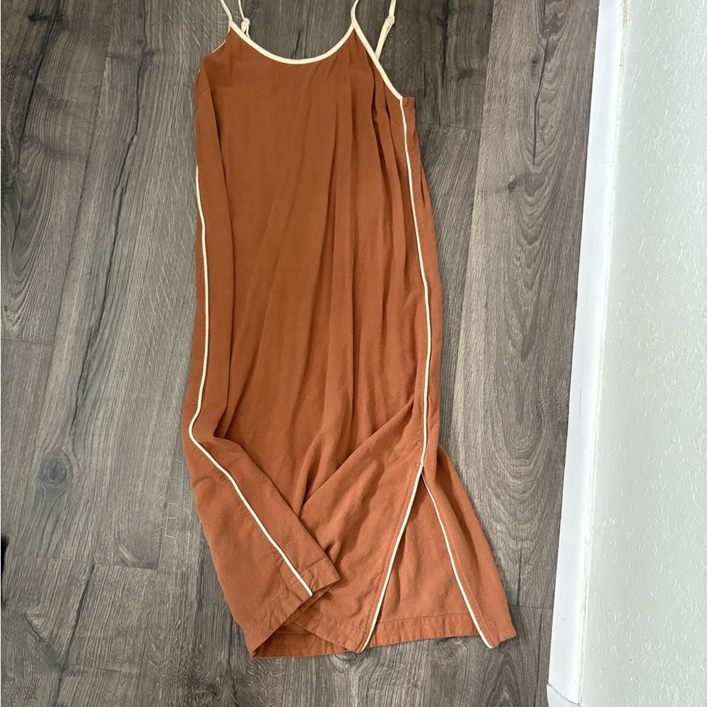 Wishlist Brown Dress with Cream Trim